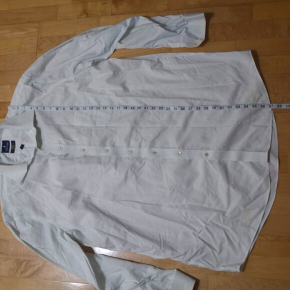 STAFFORD Executive Non-Iron Oxford Mens Sz 18.5 X-Tall 38-39 DRESS SHIRT - Picture 4 of 5